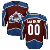 Colorado Avalanche Youth Home Premier Custom Jersey - Burgundy Jerseys