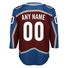 Colorado Avalanche Youth Home Premier Custom Jersey - Burgundy Jerseys