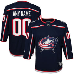 Columbus Blue Jackets Youth Home Premier Custom Jersey - Navy Jerseys