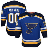 St. Louis Blues Youth Home Premier Custom Jersey - Blue Jerseys