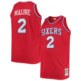 Moses Malone Philadelphia 76ers 1982/83 Big & Tall Hardwood Classics Swingman Jersey - Red for sale