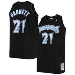 Kevin Garnett Minnesota Timberwolves 1997/98 Big & Tall Hardwood Classics Swingman Jersey - Black on sale
