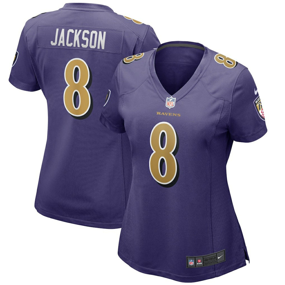 Lamar Jackson Baltimore Ravens Women's Alternate Game Player Jersey - Purple sale