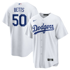 Mookie Betts Los Angeles Dodgers Home Replica Player Name Jersey White