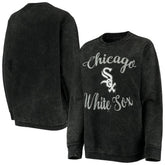Chicago White Sox G-III 4Her by Carl Banks Women's Script Comfy Cord Pullover Sweatshirt Black