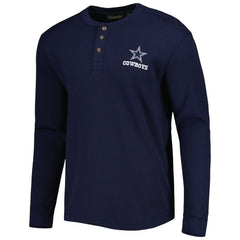 Dallas Cowboys Maverick Thermal Henley Long Sleeve T-Shirt - Navy sale