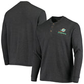 Miami Dolphins Dunbrooke Logo Maverick Thermal Henley Long Sleeve T-Shirt - Charcoal discount