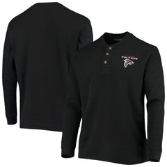 Atlanta Falcons Dunbrooke Logo Maverick Thermal Henley Long Sleeve T-Shirt - Black outlet