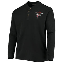 Atlanta Falcons Dunbrooke Logo Maverick Thermal Henley Long Sleeve T-Shirt - Black outlet