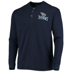 Tennessee Titans Dunbrooke Logo Maverick Thermal Henley Long Sleeve T-Shirt - Navy cheap
