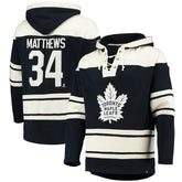 Auston Matthews Toronto Maple Leafs '47 Player Name & Number Lacer Pullover Hoodie - Blue Hoodies