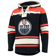 Connor McDavid Edmonton Oilers '47 Player Name & Number Lacer Pullover Hoodie - Navy Hoodies
