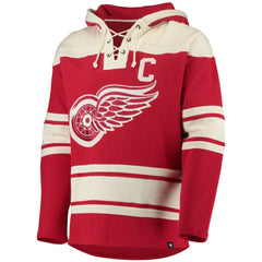 Gordie Howe Detroit Red Wings '47 Retired Player Name & Number Lacer Pullover Hoodie - Red Hoodies