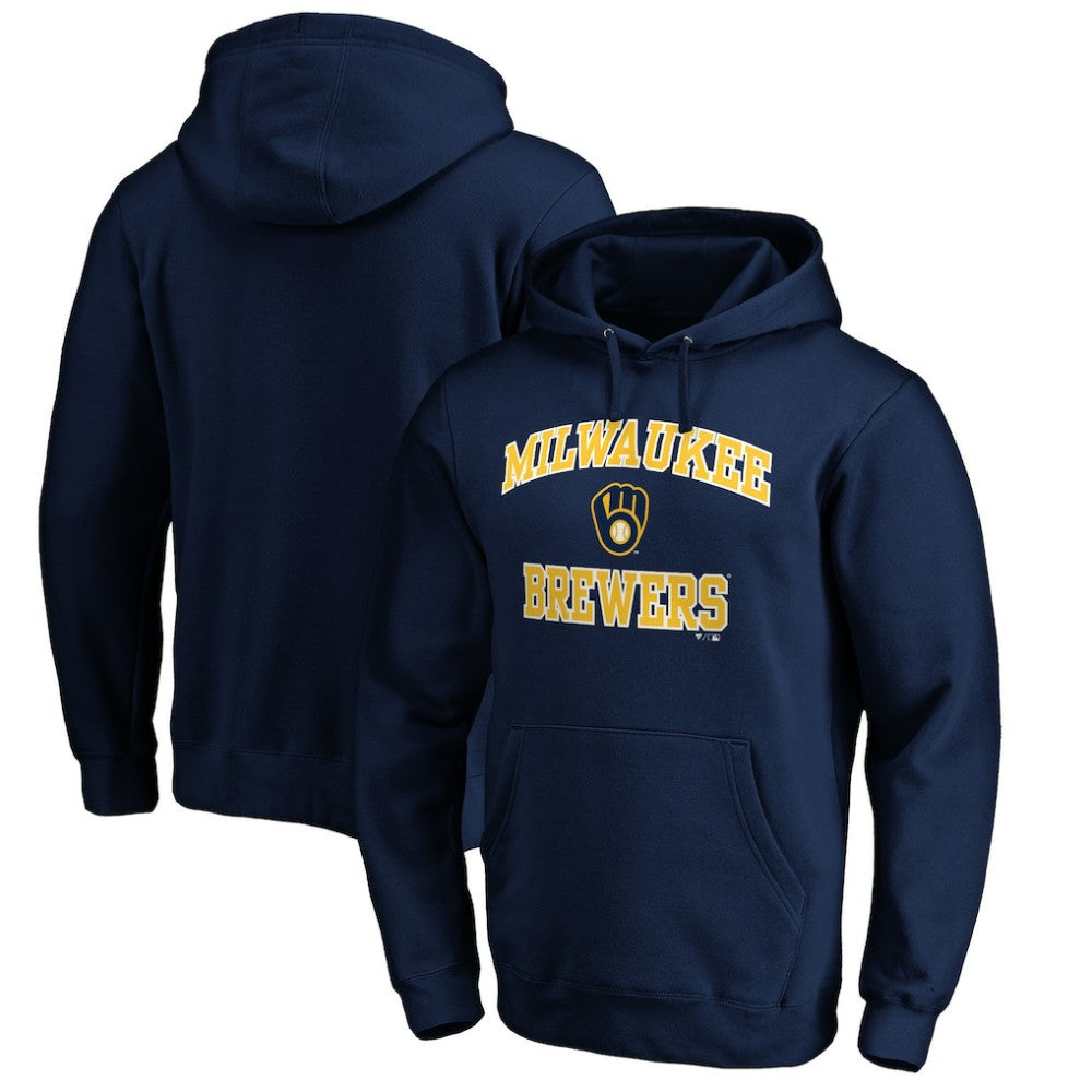 Milwaukee Brewers Heart & Soul Pullover Hoodie Navy
