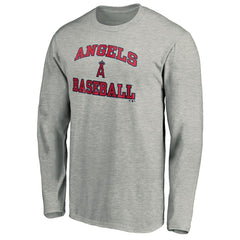 Los Angeles Angels Team Heart & Soul Long Sleeve T-Shirt Heathered Gray