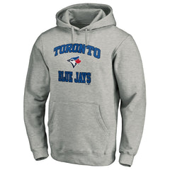 Toronto Blue Jays MTO Label Heart & Soul Pullover Hoodie Heather Gray