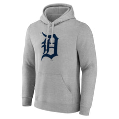 Detroit Tigers Official Logo Fitted Pullover Hoodie Heather Gray