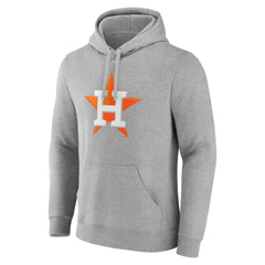 Houston Astros Official Logo Fitted Pullover Hoodie Heather Gray