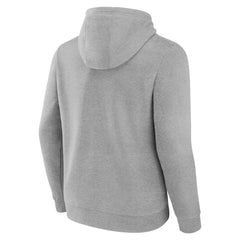 Miami Marlins Official Logo Fitted Pullover Hoodie Heather Gray