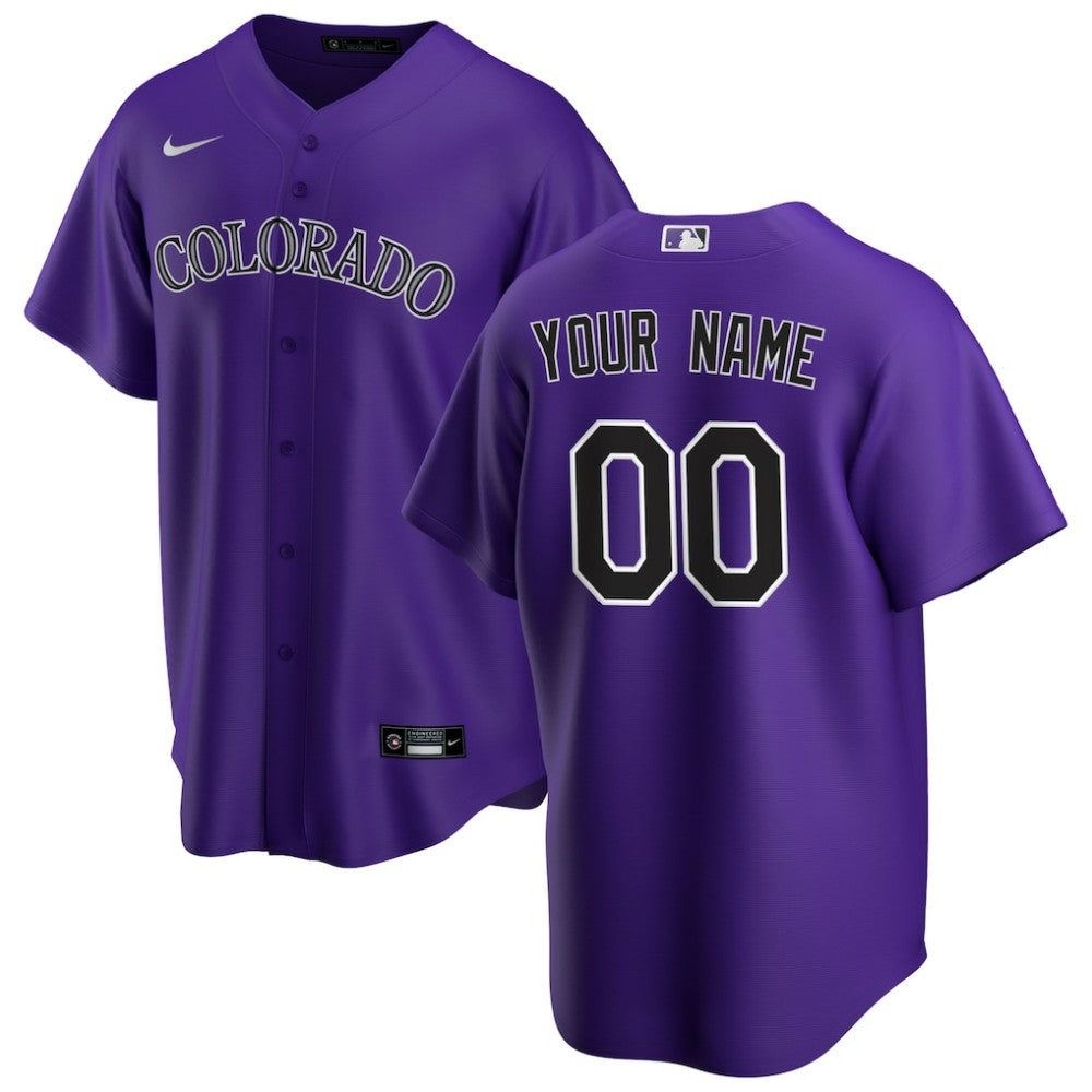 Colorado Rockies Alternate Replica Custom Jersey Purple