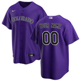 Colorado Rockies Alternate Replica Custom Jersey Purple