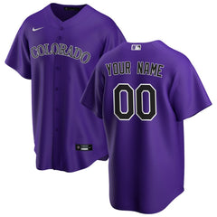 Colorado Rockies Alternate Replica Custom Jersey Purple