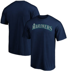 Seattle Mariners Official Wordmark Team T-Shirt Navy