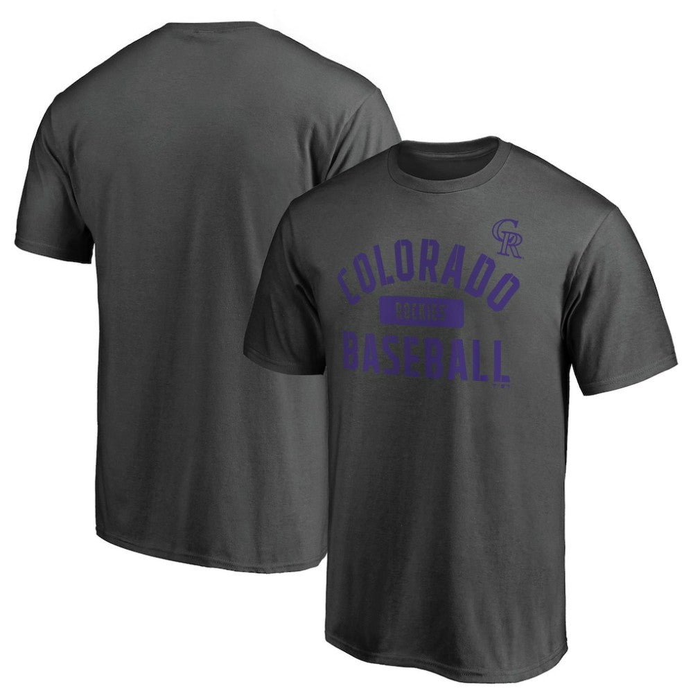 Colorado Rockies Iconic Primary Pill T-Shirt Charcoal