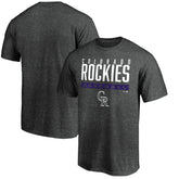 Colorado Rockies Win Stripe Logo T-Shirt Charcoal