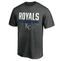 Kansas City Royals Win Stripe Logo T-Shirt Charcoal