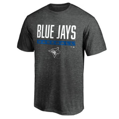 Toronto Blue Jays Win Stripe Logo T-Shirt Charcoal
