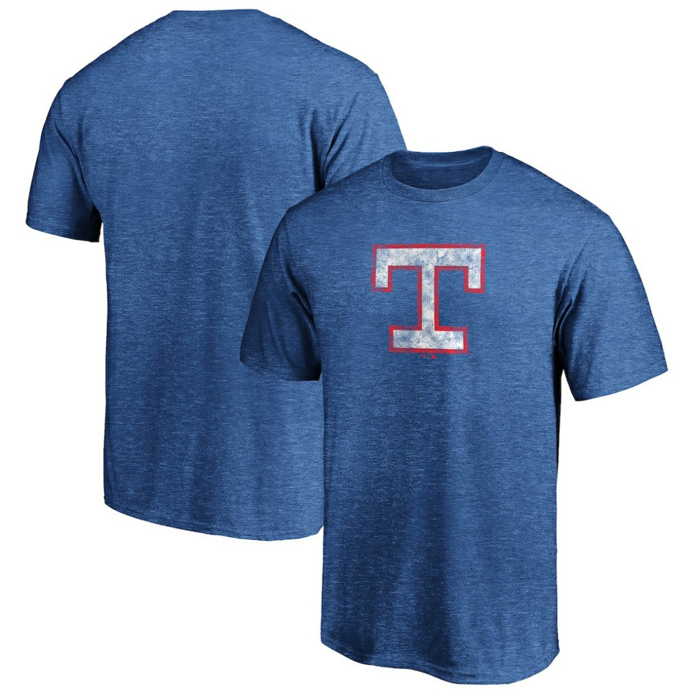 Texas Rangers Cooperstown Collection True Classics Throwback Logo Tri-Blend T-Shirt Royal