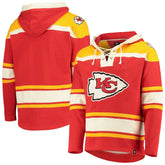 Kansas City Chiefs '47 Lacer V-Neck Pullover Hoodie - Red/Gold online