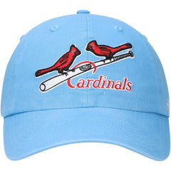St. Louis Cardinals Logo Cooperstown Collection Clean Up Adjustable Hat Light Blue