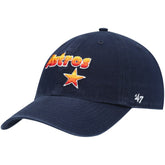 Houston Astros Logo Cooperstown Collection Clean Up Adjustable Hat Navy