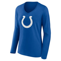 Indianapolis Colts Women's Primary Team Logo Long Sleeve V-Neck T-Shirt - Royal outlet