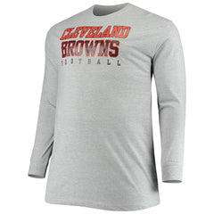 Cleveland Browns Big & Tall Practice Long Sleeve T-Shirt - Heathered Gray sale