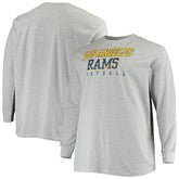 Los Angeles Rams Big & Tall Practice Long Sleeve T-Shirt - Heathered Gray on sale