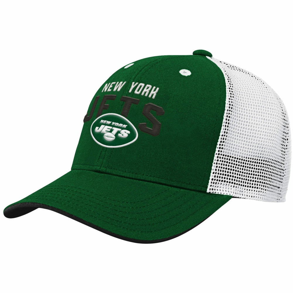New York Jets Youth Core Lockup Adjustable Hat - Green/White cheap