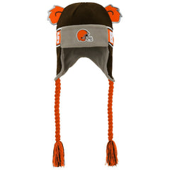 Cleveland Browns Preschool Wordmark Ears Trooper Knit Hat - Brown on sale