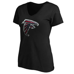 Atlanta Falcons Women's Midnight Mascot Logo V-Neck T-Shirt - Black sale