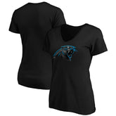 Carolina Panthers Women's Midnight Mascot Logo V-Neck T-Shirt - Black outlet