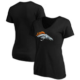 Denver Broncos Women's Midnight Mascot Logo V-Neck T-Shirt - Black discount