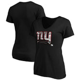 New York Giants Women's Midnight Mascot Logo V-Neck T-Shirt - Black for sale