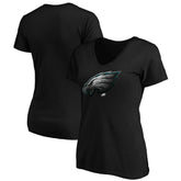 Philadelphia Eagles Women's Midnight Mascot Logo V-Neck T-Shirt - Black for sale