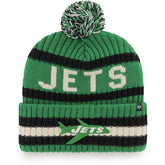 New York Jets '47 Bering Cuffed Knit Hat with Pom - Kelly Green on sale
