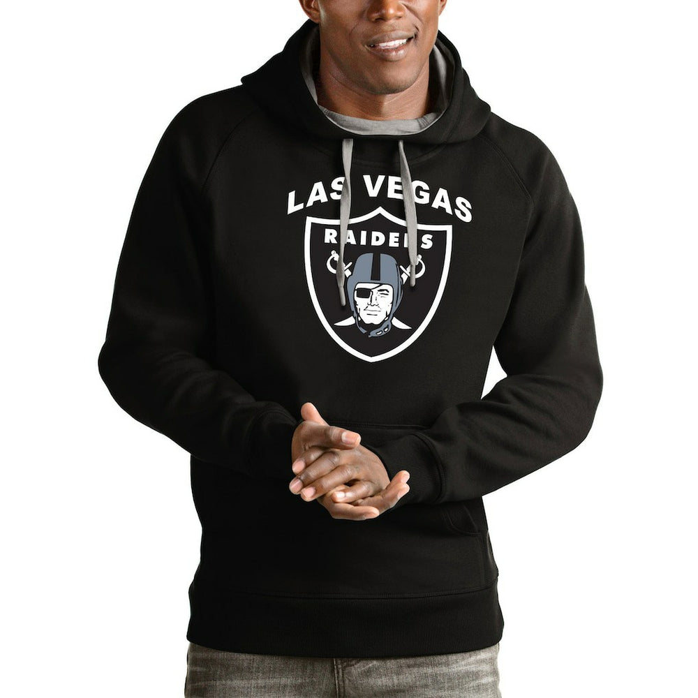Las Vegas Raiders Antigua Team Victory Pullover Hoodie - Black on sale