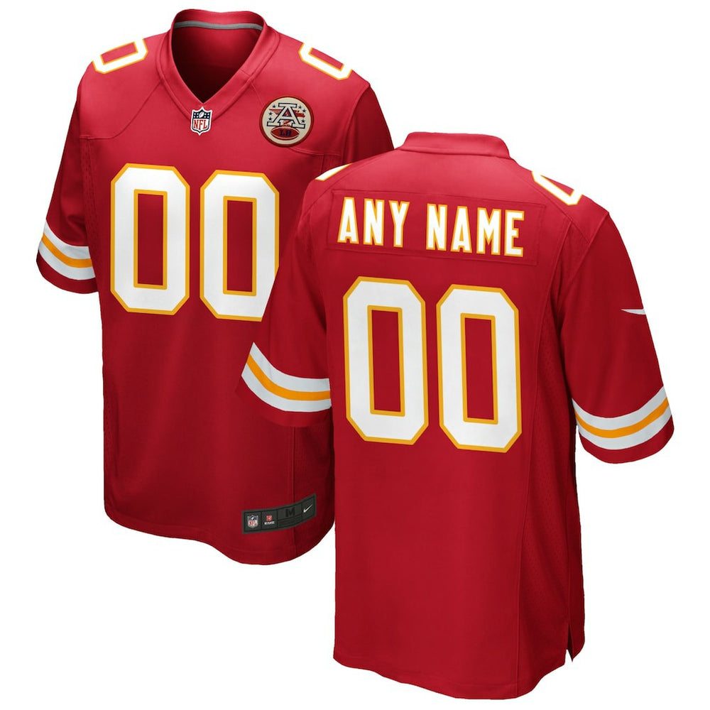 Kansas City Chiefs Custom Game Jersey - Red discount