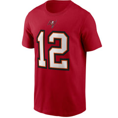 Tom Brady Tampa Bay Buccaneers Name & Number T-Shirt - Red for sale
