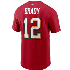 Tom Brady Tampa Bay Buccaneers Name & Number T-Shirt - Red for sale